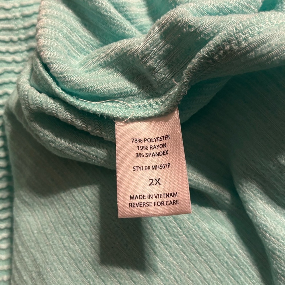 Andrée Ribbed Tank Top in Mint Turquoise - Picture 9 of 9